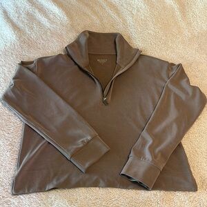 Athleta Brown Quarter-Zip Sweatshirt